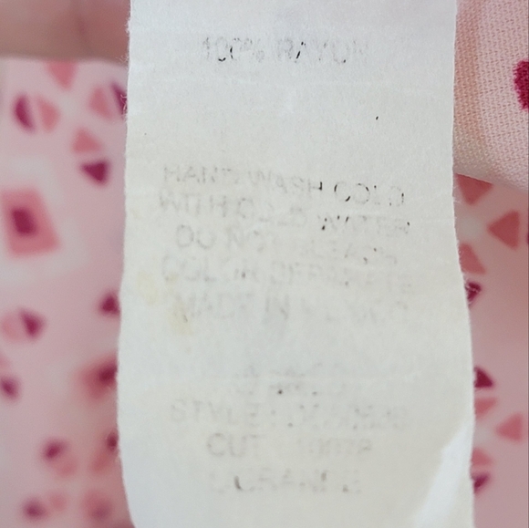 Ces Femme | Pink Geometric Diamond Mixed Print Tiered Dress - Picture 5 of 6